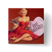 The Kitsch Bitsch " "Be Mine" Candy Heart Pin-Up