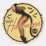 The Kitsch Bitsch : Boo-Tacular Retro Halloween Round Stickers