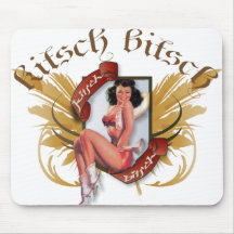 The Kitsch Bitsch : Cowgirl Retro Tattoo Pin-Up Mouse Mat