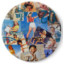 The Kitsch Bitsch : Destroyed Cowgirl Pin-Ups No.1 buttons