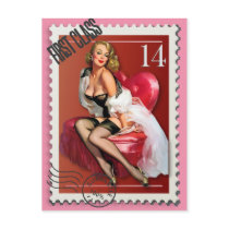The Kitsch Bitsch : First Class Valentine Pin-Up Postcards