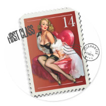 The Kitsch Bitsch : First Class Valentine Pin-Up Stickers