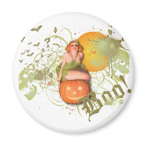 The Kitsch Bitsch : Grungy Jack O' Lantern Pin-Up