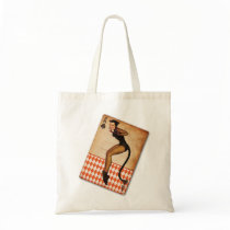 The Kitsch Bitsch : Halloween Playing Card Pin-Up Tote Bag
