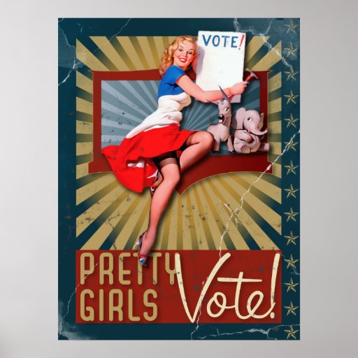 The Kitsch Bitsch : Pretty Girls Vote No. 2 Posters