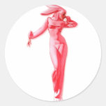 The Kitsch Bitsch : Sexy Bunny Suit Pin-Up Round Sticker