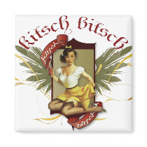 The Kitsch Bitsch : Soda Girl Retro Tattoo Pin-Up Refrigerator Magnet