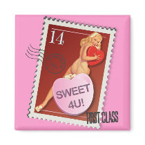 The Kitsch Bitsch : "Sweet 4 U" Candy Heart Pin-Up Magnet