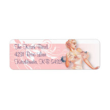 The Kitsch Bitsch : Vintage Bridal Shower Custom Return Address Label