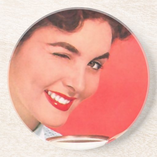The Kitsch Bitsch : Vintage Coffee Graphic Drink Coasters