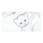 The Kitten and the Feather Custom Photo Card