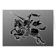 The Knight of Love Greeting Cards