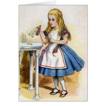 THE LABEL ON THE BOTTLE SAID DRINK ME SO ALICE DID