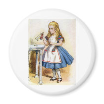 THE LABEL ON THE BOTTLE SAID DRINK ME SO ALICE DID