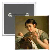 The Lacemaker, 1823 Pinback Button