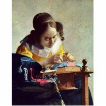 The Lacemaker, Français La Dentelière,  By Vermeer Acrylic Cut Out