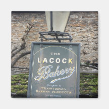 The Lacock Bakery, Lacock, Wiltshire, UK Refrigerator Magnets