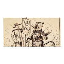 The Lady and the Tiger by Clifford K. Berryman Custom Photo Card