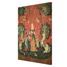 The Lady and the Unicorn: 'Smell' Gallery Wrap Canvas