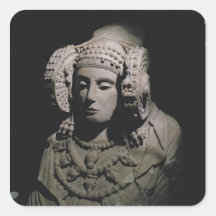 The Lady of Elche Square Stickers