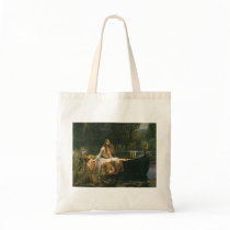 The Lady of Shalott (On Boat) by JW Waterhouse Canvas Bag