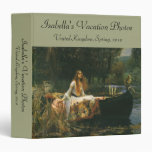 The Lady of Shalott (On Boat) by JW Waterhouse 3 Ring Binder