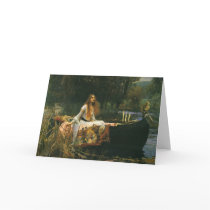 The Lady of Shalott (On Boat) by JW Waterhouse Card
