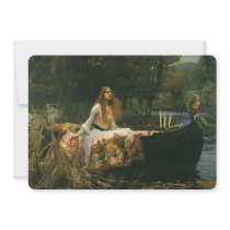 The Lady of Shalott (On Boat) by JW Waterhouse Personalized Invite
