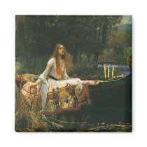 The Lady of Shalott (On Boat) by JW Waterhouse Refrigerator Magnet