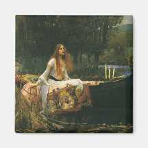 The Lady of Shalott (On Boat) by JW Waterhouse Refrigerator Magnet