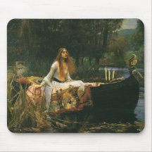 The Lady of Shalott (On Boat) by JW Waterhouse Mousepads