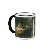The Lady of Shalott (On Boat) by JW Waterhouse Mugs
