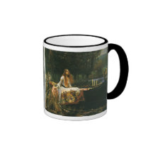 The Lady of Shalott (On Boat) by JW Waterhouse Mugs