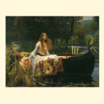 The Lady of Shalott (On Boat) by JW Waterhouse postcards
