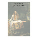 The Lady of Shalott (On Boat) by JW Waterhouse Stationery Paper