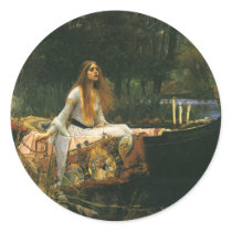 The Lady of Shalott (On Boat) by JW Waterhouse Stickers