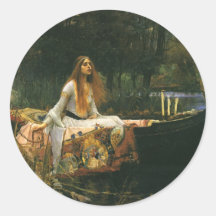 The Lady of Shalott (On Boat) by JW Waterhouse Stickers