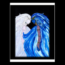 The Lady of the Blue Flame postcards
