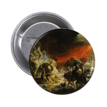 The Last Day of Pompeii by Karl Briullov Vesuvius Button