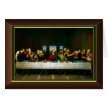 The Last Supper Framed Greeting Cards