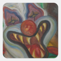 The Laughter Inside (c)2012 Charles Bernat Square Sticker