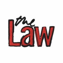 The Law - Embroidered - T-Shirt (White) embroidered shirts