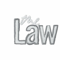 The Law - Embroidered - Zip Hoodie (Ladies/black) embroidered shirts