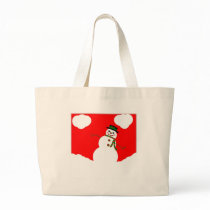 THE LEANING SNOWMAN CANVAS BAGS