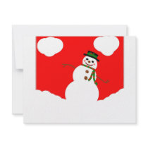 THE LEANING SNOWMAN CUSTOM INVITES