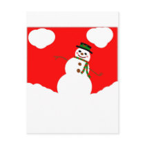 THE LEANING SNOWMAN POSTCARD