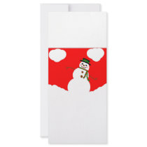 THE LEANING SNOWMAN RACK CARD TEMPLATE