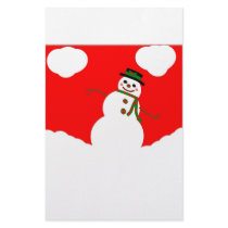 THE LEANING SNOWMAN CUSTOMIZED STATIONERY