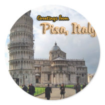 The Leaning Tower of Pisa, Italy Round Sticker