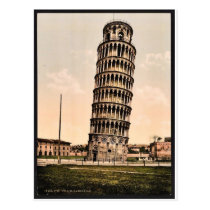 The Leaning Tower, Pisa, Italy classic Photochrom postcards